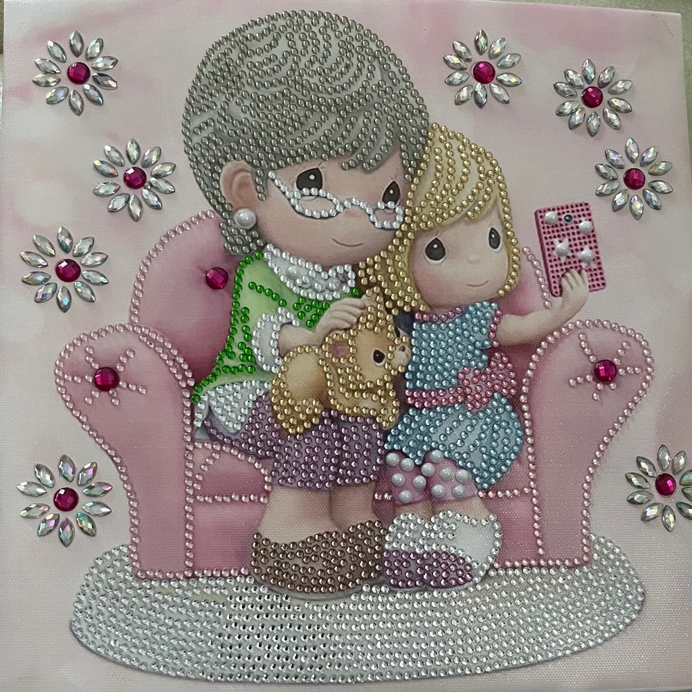 Precious moments, granddaughter, and grandma